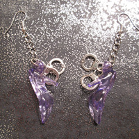 Handcuffs and High Heels Fetish Earrings (Purple) - Thumbnail 1