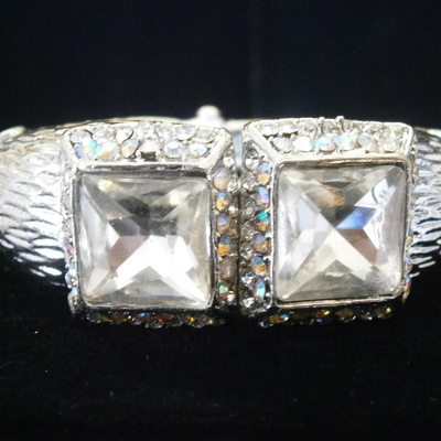 Princess cut clear crystal bracelet free shipping