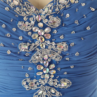 blue prom dress, long prom dress, 2018 prom dress, cheap prom dress, custom prom dress, BD14370 - Thumbnail 1