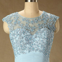 blue prom dress, long prom dress, new arrival prom dress, cheap prom dress, custom prom dress, BD14373 - Thumbnail 1