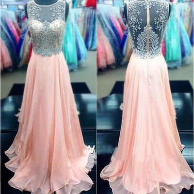 Pink prom dress, long prom dress, cheap prom dress, modest prom dress, bd143741