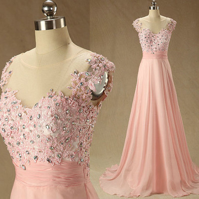 Pink prom dress, long prom dress, cheap prom dress, modest prom dress, bd14377