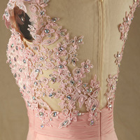 pink prom dress, long prom dress, cheap prom dress, modest prom dress, BD14377 - Thumbnail 1