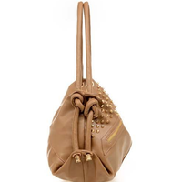 Punk Rivet Leather Shoulder Bag - Thumbnail 2