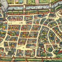 Lüneburg, Germany in 1598 - Bird's Eye View, Panorama, Vintage Map, Antique, Reproduction, Framable, Fine Art, wall art - Thumbnail 4