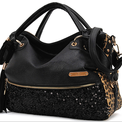 Paillette shoulder handbag