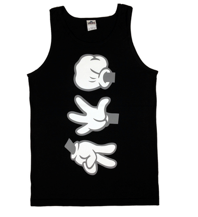 Rock Paper Scissors Mickey Mouse Hands Tank Top