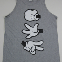 Rock Paper Scissors Mickey Mouse Hands Tank Top - Thumbnail 2