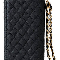 Black Quilted Wristlet for iPhone 5 - Thumbnail 1