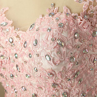 pink prom dress, long prom dress, cheap prom dress, modest prom dress, BD14377 - Thumbnail 3