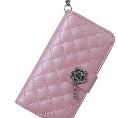  leather rose quilted wristlet clutch iphone 5 case (more colors) 