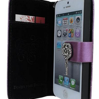 Leather Rose Quilted Wristlet Clutch iPhone 5 Case (More Colors)  - Thumbnail 3