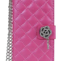  Leather Rose Quilted Wristlet Clutch iPhone 5 Case (More Colors)  - Thumbnail 4