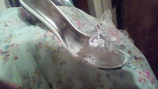  Wearable adult size Cinderella's 'Glass'Slippers, Silver Butterfly