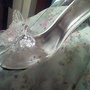  Wearable adult size Cinderella's 'Glass'Slippers, Silver Butterfly-2