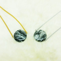 Minimalist Spiderweb Jasper Necklace - Thumbnail 1