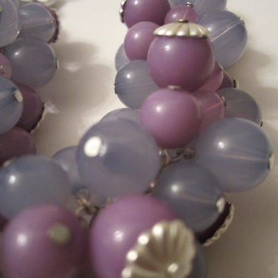 Mod lavender & morning blue poppy seed necklace