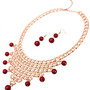 Pearl Dangle Necklace Set-2