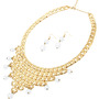 Pearl Dangle Necklace Set-3