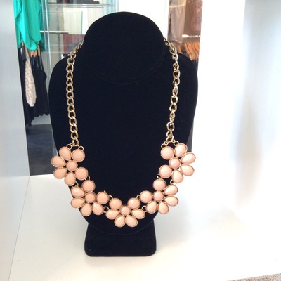Peach flower necklace 