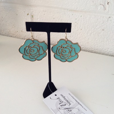 Turquoise flower earrings 