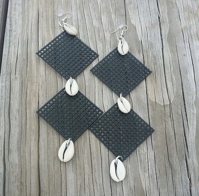 Cowrie Trinity Earrings