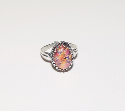 Vintage Ruby Fire Opal Ring