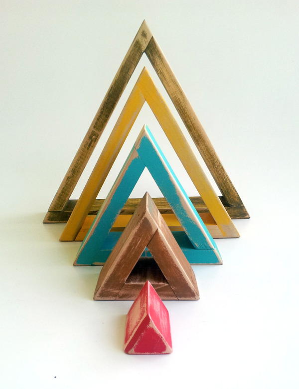 Triangle shelves/blocks/wall candy