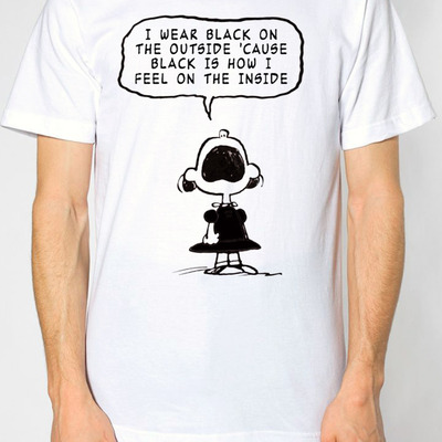 Black on the inside t-shirt. white or gray.