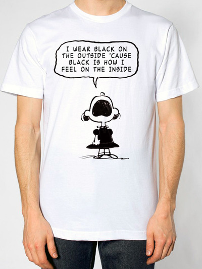 Black on the inside t-shirt. White or gray.