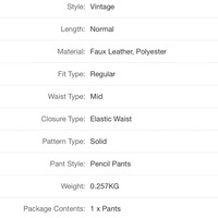 Faux Leather Pencil Pants - Thumbnail 2