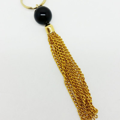The aphrodite keychain : onyx tassel keychain