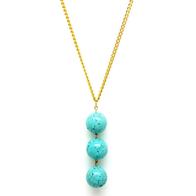 Blue howlite necklace : the juno necklace