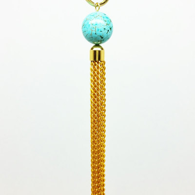 The aphrodite keychain : turquoise tassel keychain