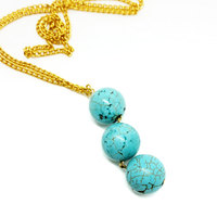 Blue Howlite Necklace : The Juno Necklace - Thumbnail 1