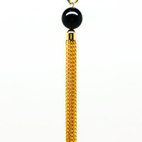 The Aphrodite Keychain : Onyx Tassel Keychain - Thumbnail 2