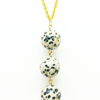 Dalmatian jasper necklace  : the juno necklace
