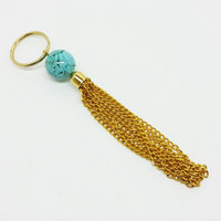 The Aphrodite Keychain : Turquoise Tassel Keychain - Thumbnail 1