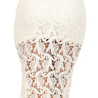 Ivory Crochet Skirt - Thumbnail 1