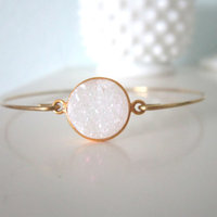 Personalized druzy bangle, modern pretty jewelry  - Thumbnail 2