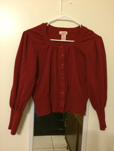Deep Red Cardigan
