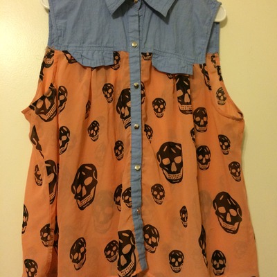 Sheer skull top