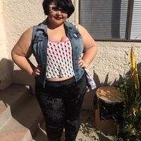 Black Crushed Velvet Leggings - Thumbnail 2