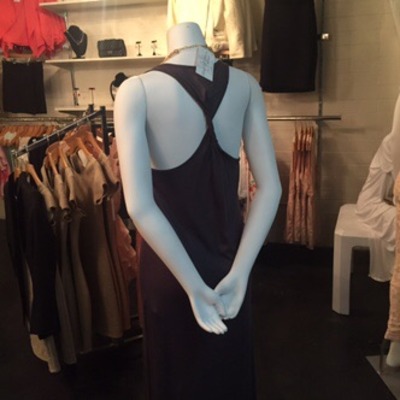 Maxi dress with twisted back