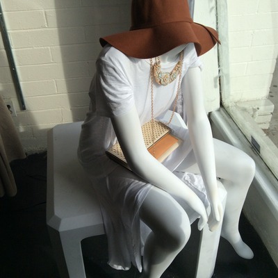 White Tshirt Style Hi-Lo Dress