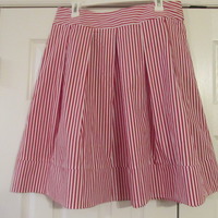 CATO Striped Pleated Flare Skirt - Thumbnail 2