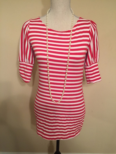 Striped Power Shoulder Shirt