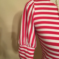 Striped Power Shoulder Shirt - Thumbnail 1