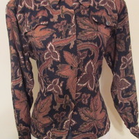 Vintage 90s Floral Print Shirt - Thumbnail 1