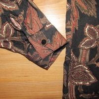 Vintage 90s Floral Print Shirt - Thumbnail 3